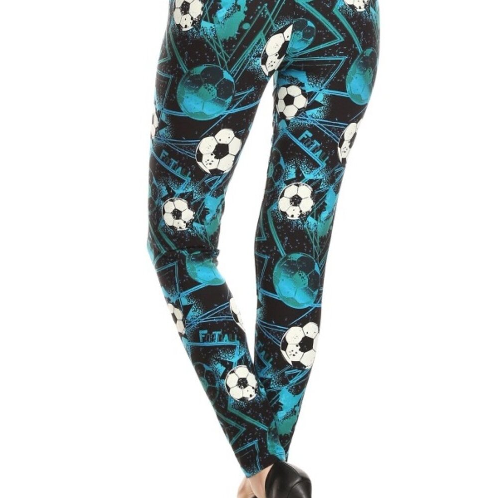 Soccer Print Leggings - Picture 3 of 9